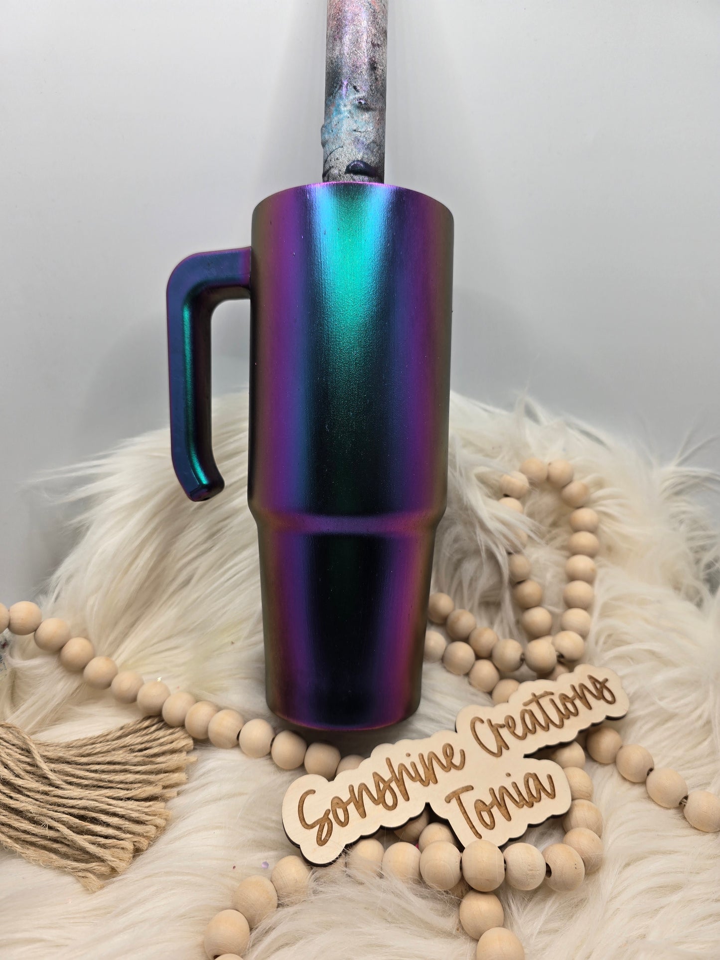 LIVE HYDRO DIP BASE 10/29/2025- 30oz Grippy- Freedom Glitter Mica: Alien Tears