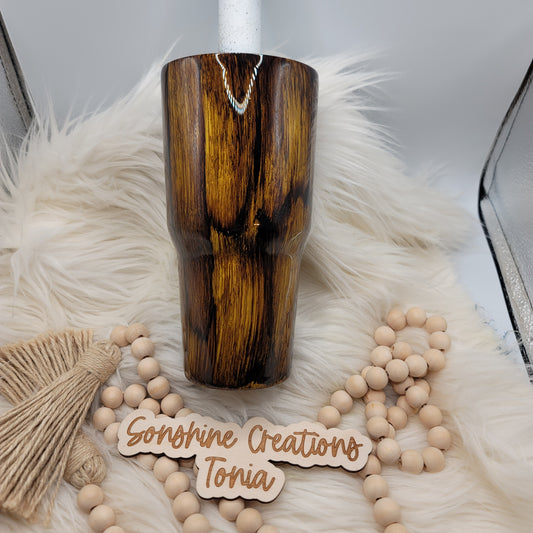 LIVE HYDRO DIP BASE- 30oz Curve (Dark woodgrain)