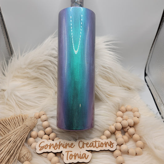 LIVE HYDRO DIP BASE- 30oz Skinny- Sparkly Memaw- Phantom Teal, Purple Green