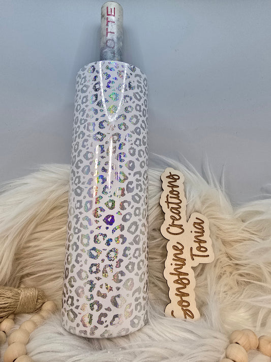 LIVE HYDRO DIP BASE 2/16/2025 -30oz Duo (2 lids)  white base Silver holographic Leopard