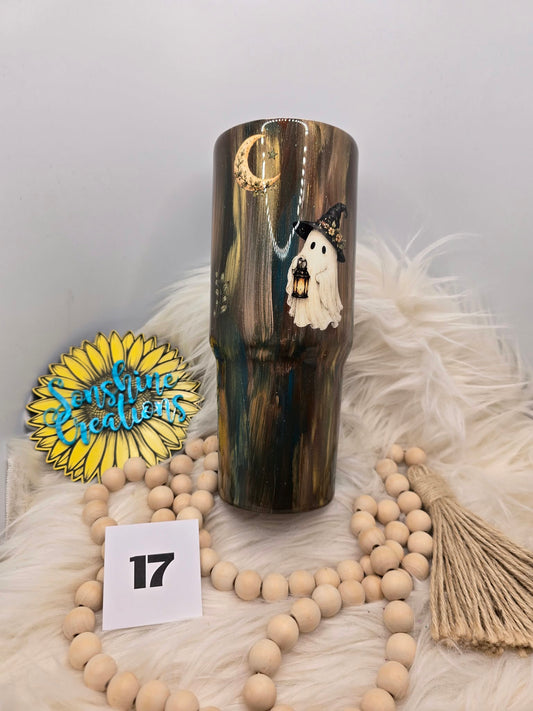 #17 - 30oz TriSip - Handpainted - Ghost