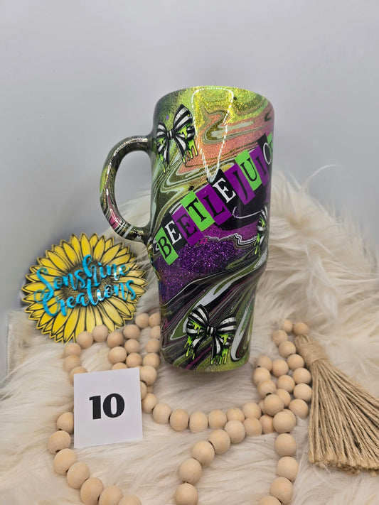 #10 - 32oz Tipsy Travel - Hydro Dipped - Beetlejuice