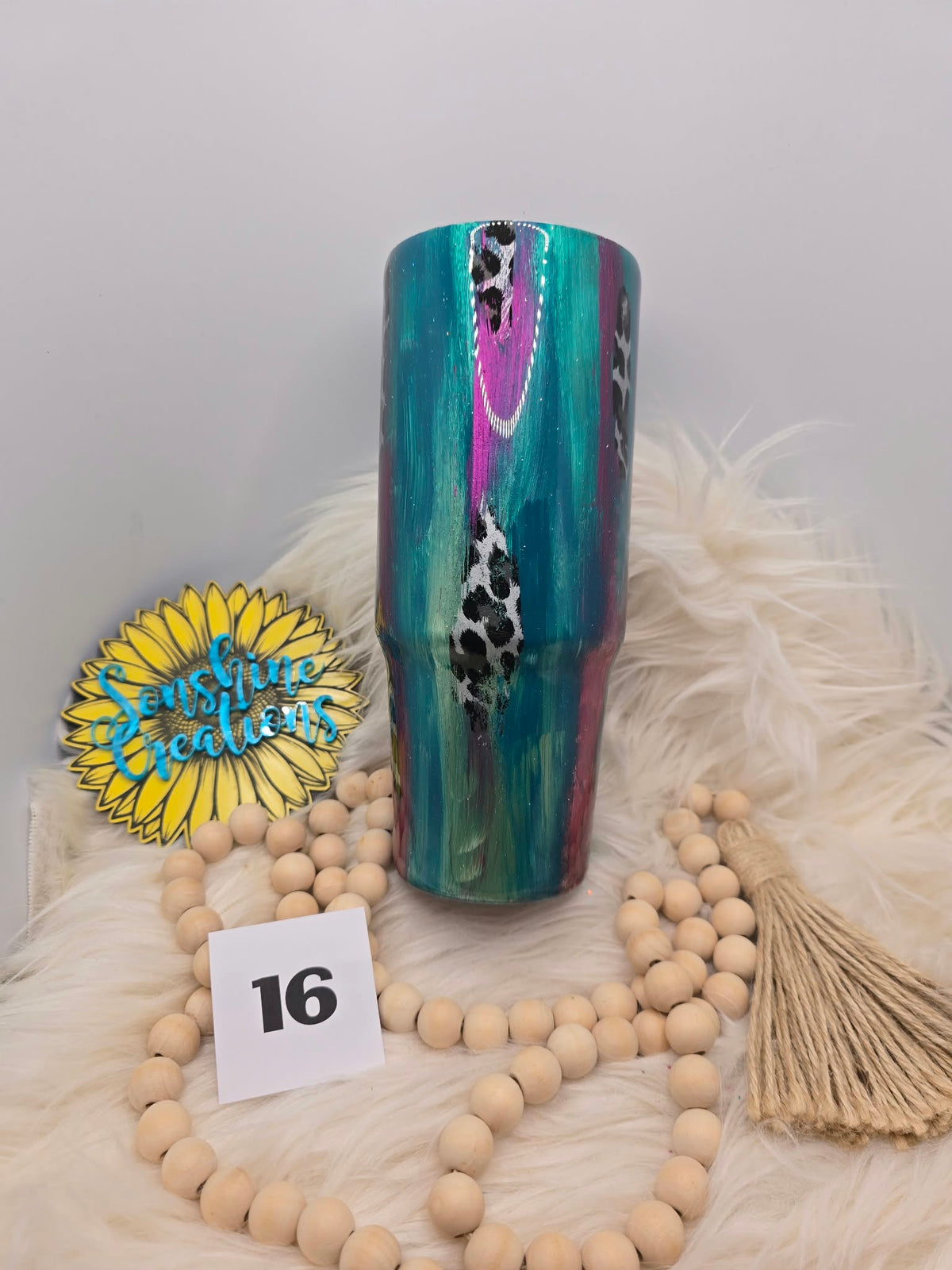 #16 - 30oz Clipmate - Handpainted with Foil - Caution