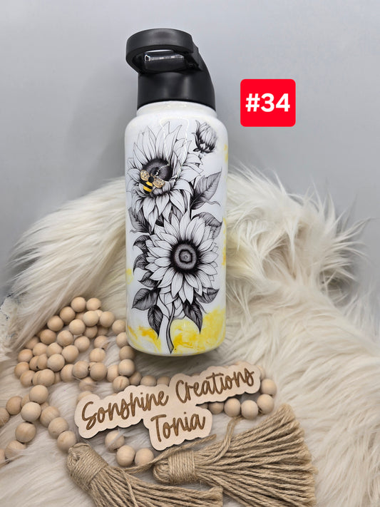 #34- Live Sale 07/13/2025 -  32oz Hydro Duo- Sunflower temp tattoo
