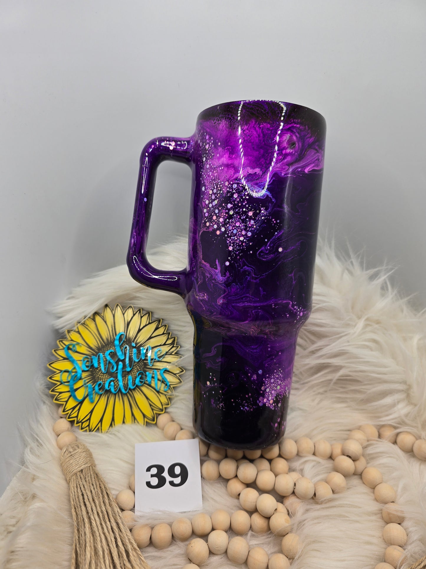 #39- 40oz Handle- Purple Rain