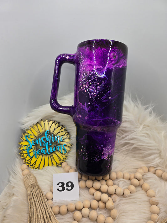 #39- 40oz Handle- Purple Rain