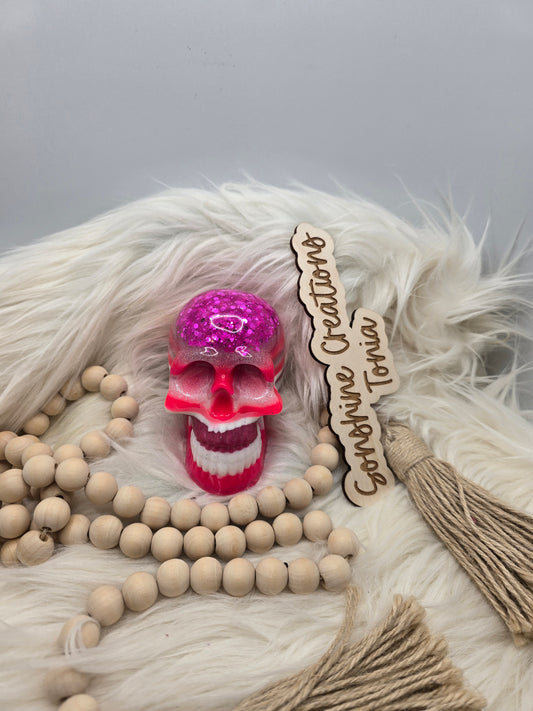 LIVE SALE 7/13/25 -Epoxy skull: Pink