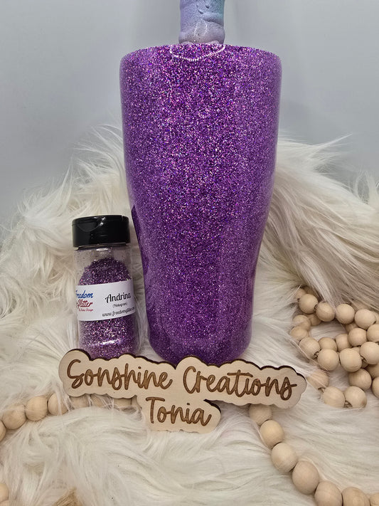 Live Hydrodipping base 1/12/2026  7pm cst live-30oz Curve- Freedom Glitter: Andrina