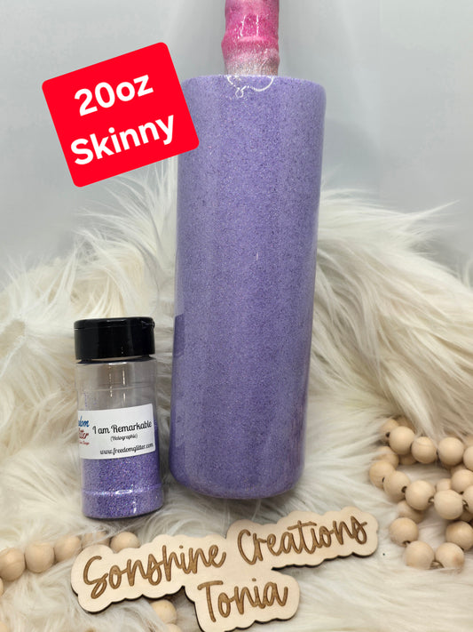 Live Hydrodipping base 12/30/25  7pm cst live- 20oz Skinny- Freedom Glitter: I am Remarkable