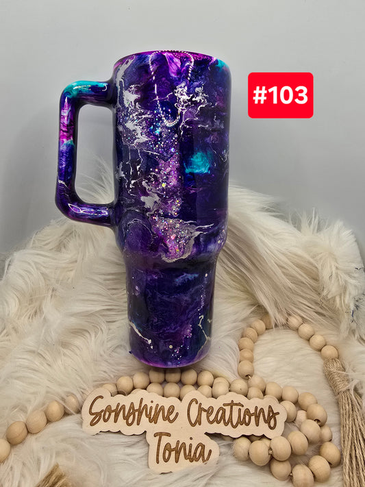 #103 Live Sale 2/01/2026 - 40oz Handle- Purple teal waymaker