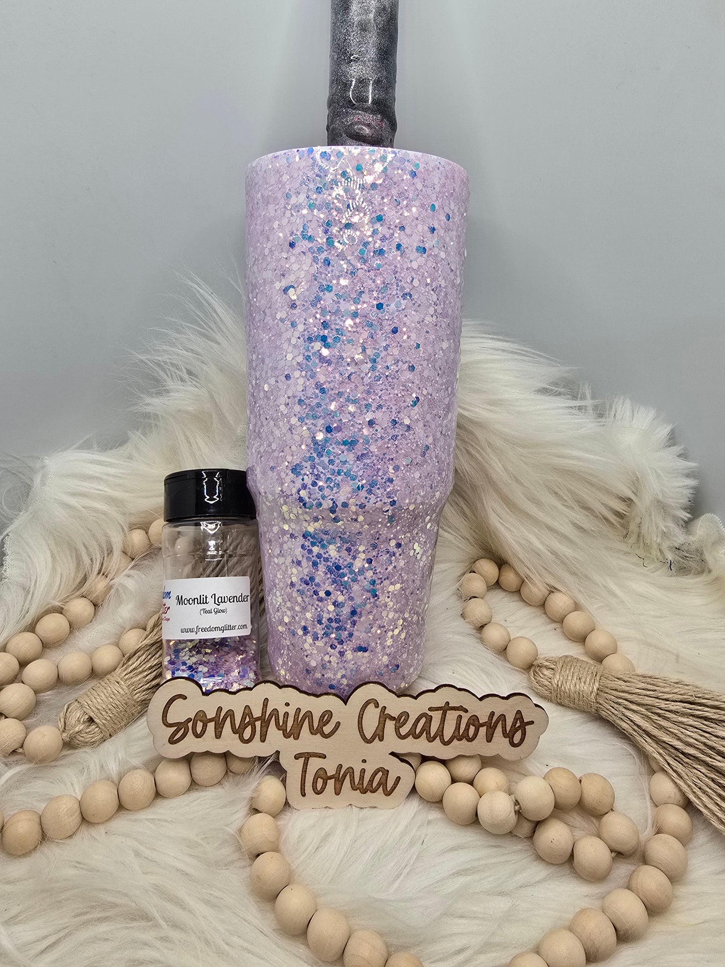 Live Hydrodipping base 3/03/26  7pm cst live- 30oz Clipmate: Freedom Glitter: Glow Moonlit Lavender