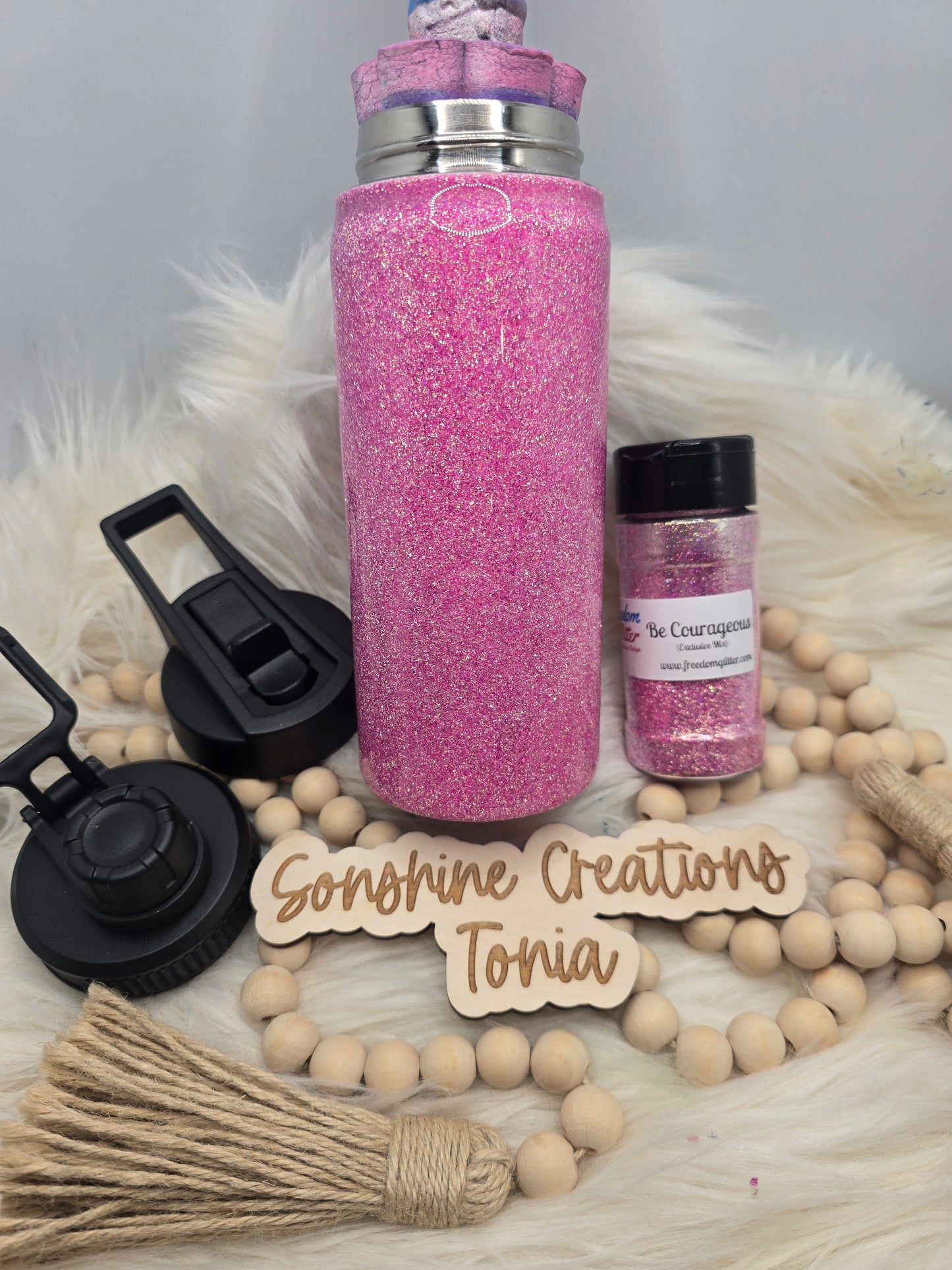 Live Hydrodipping base 6/30/26  7pm cst live- 18oz Hydro Duo- Freedom Glitter: Be Courageous