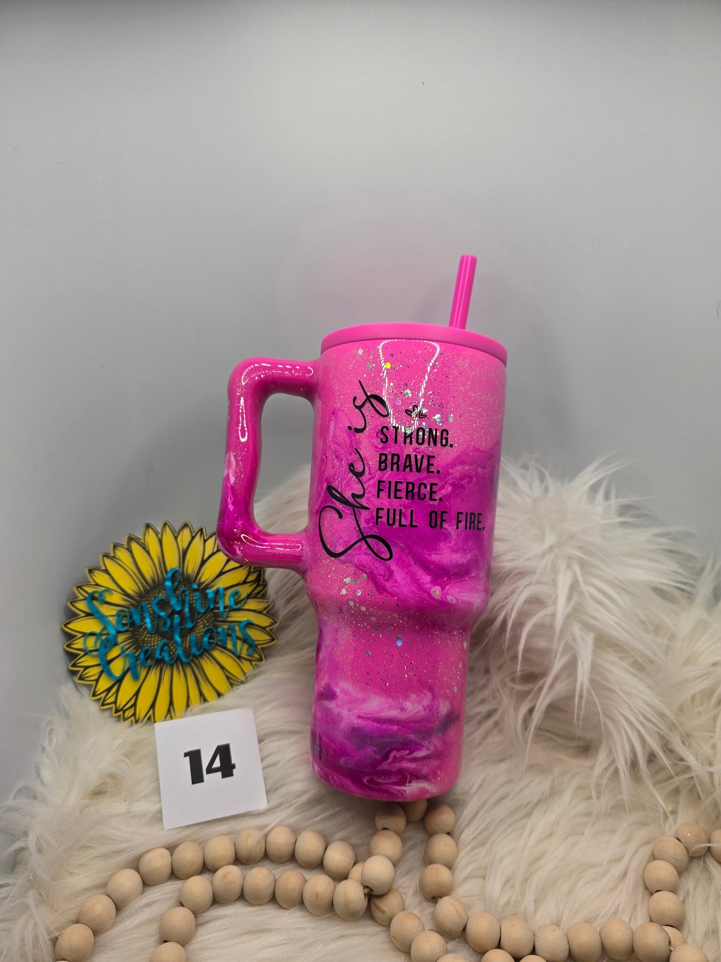 #14 - 30oz Simple Modern - Pink, She Is quote