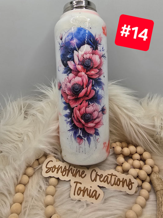 #14--Live Sale 12/07/2025 -  40oz Hydro Duo- Flower tattoo