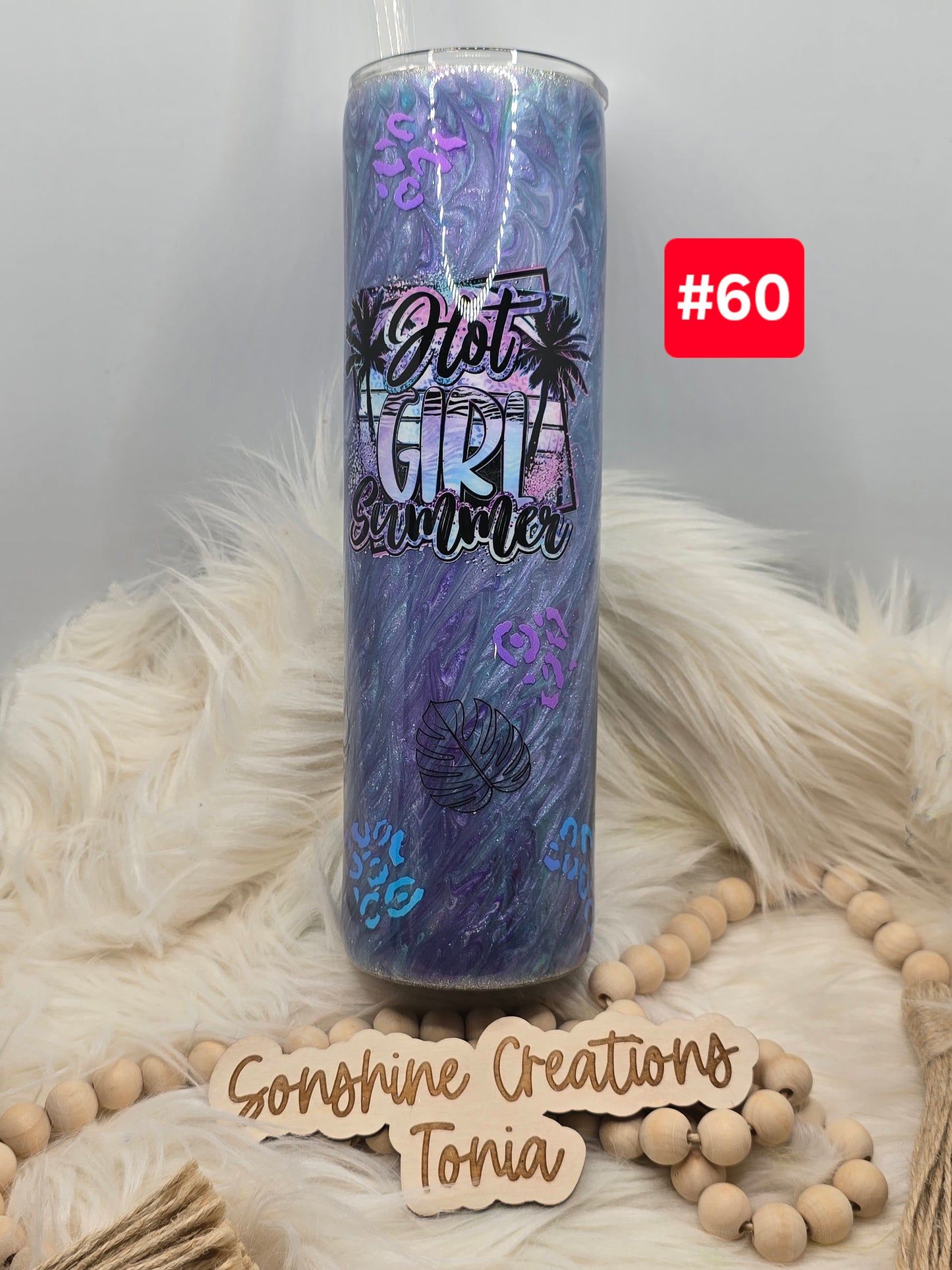 #60 Live Sale 2/01/2026 - 35oz Skinny- Purple peacock- Hot girl Summer
