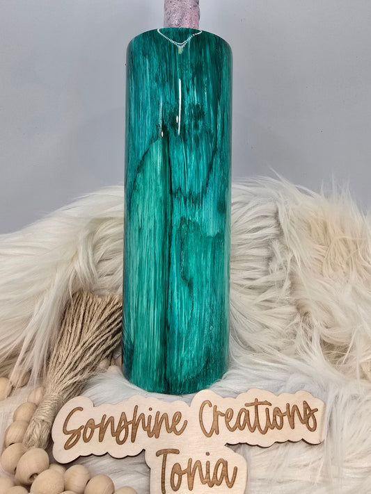 LIVE HYDRO DIP BASE 3/09/2025 -30oz skinny-Teal green Woodgrain