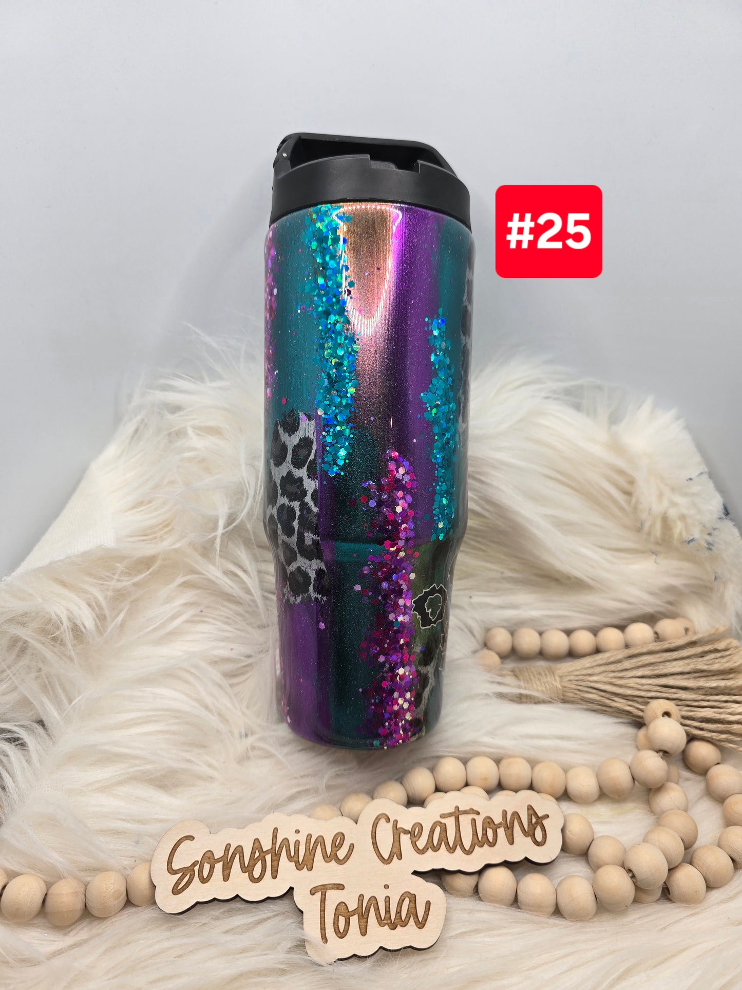 #25 Live Sale 5/03/2026 - 30oz Clipmate- Mica foils- Skull "I came, I saw, there were people, so I left"