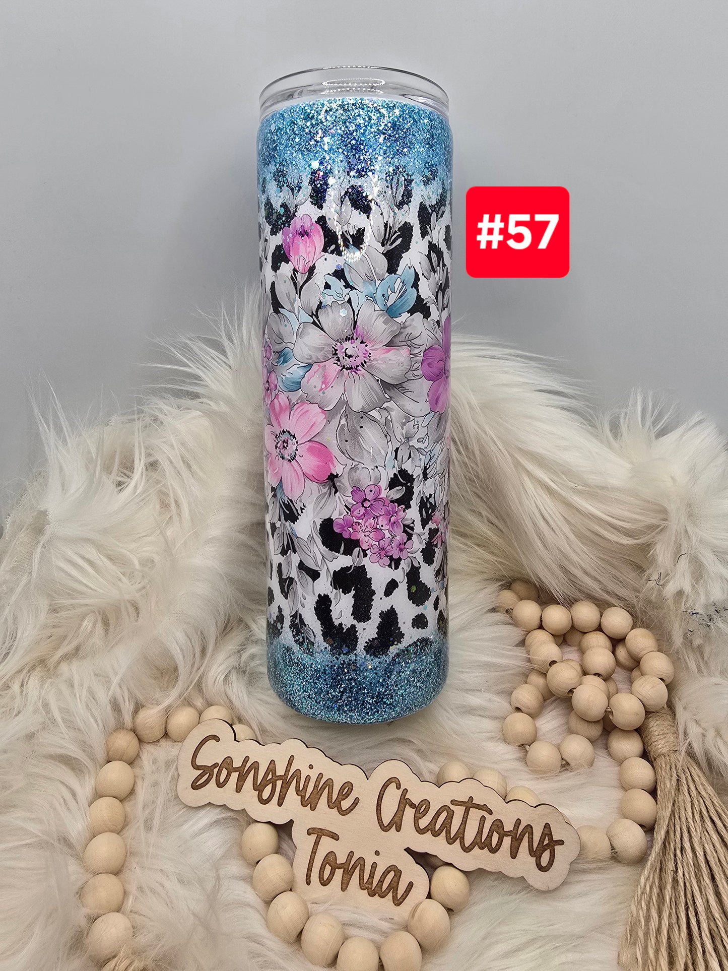 #57--Live Sale 12/07/2025 - 30oz Skinny- leopard floral vinyl