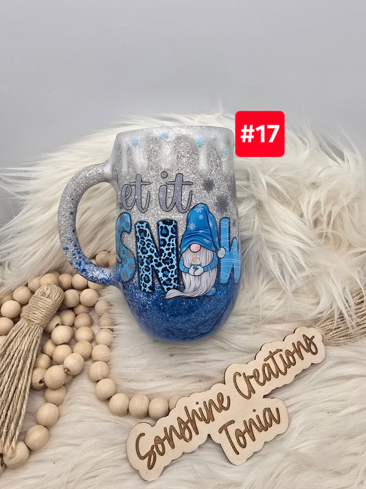 #17- Live Sale 09/14/2025 - 16 oz. Coffee Mug: Let It Snow Gnome Drip
