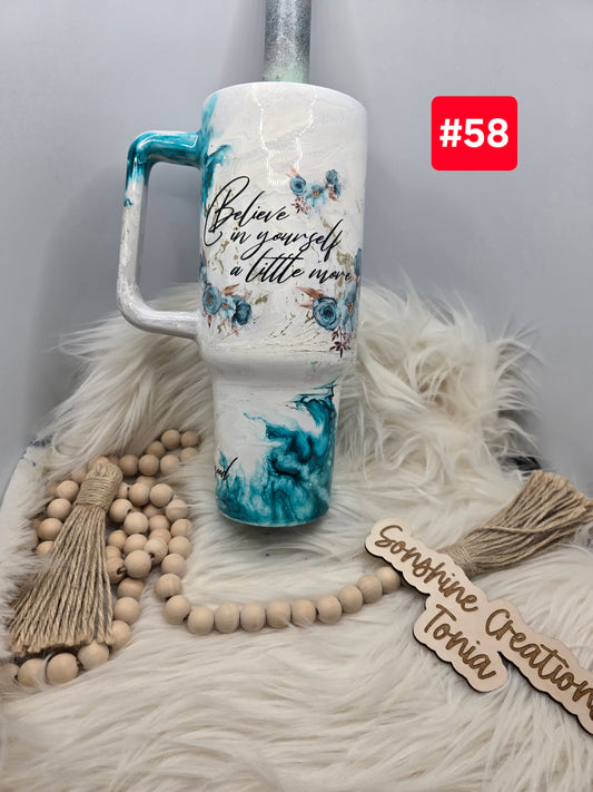 #58- Live Sale 09/14/2025 - 40 oz. Handle: Teal Elegance Affirmations