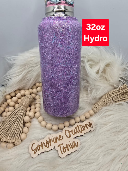 LIVE HYDRO DIP BASE 08/18/2025- 32oz Hydro Sport- Geaux Glitter: Waikiki Nights