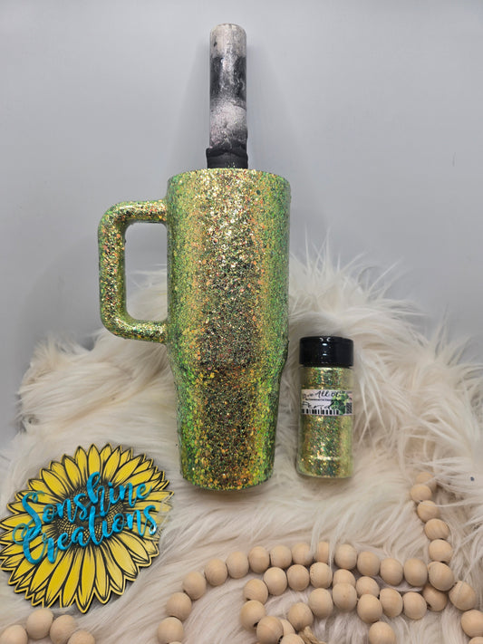 Live Hydrodipping base 8/25/26  7pm cst- 30oz Big Swig: Love all Bling: Peridot