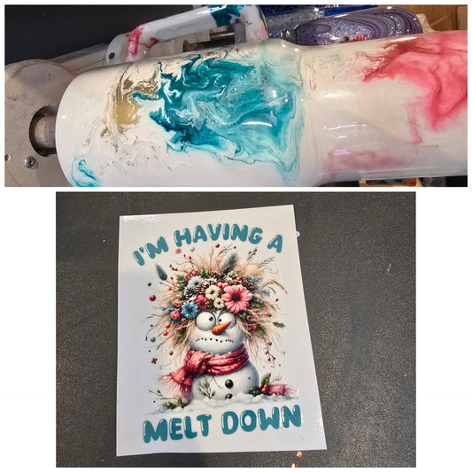 9/18/25 Tonia's Live Creations - 40oz Handle- Pink & Teal Elegance- I'm having a meltdown