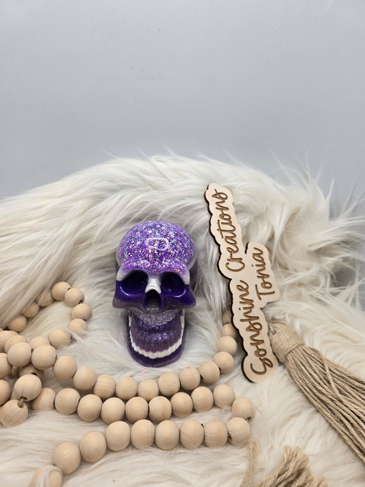 LIVE SALE 7/13/25 -Epoxy skull: Purple