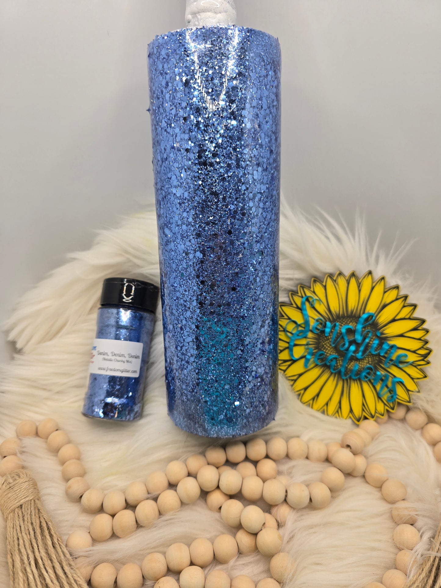 Live Hydrodipping base 7/26/26  7pm cst live- 30oz Skinny- Freedom glitter: Denim, denim, denim
