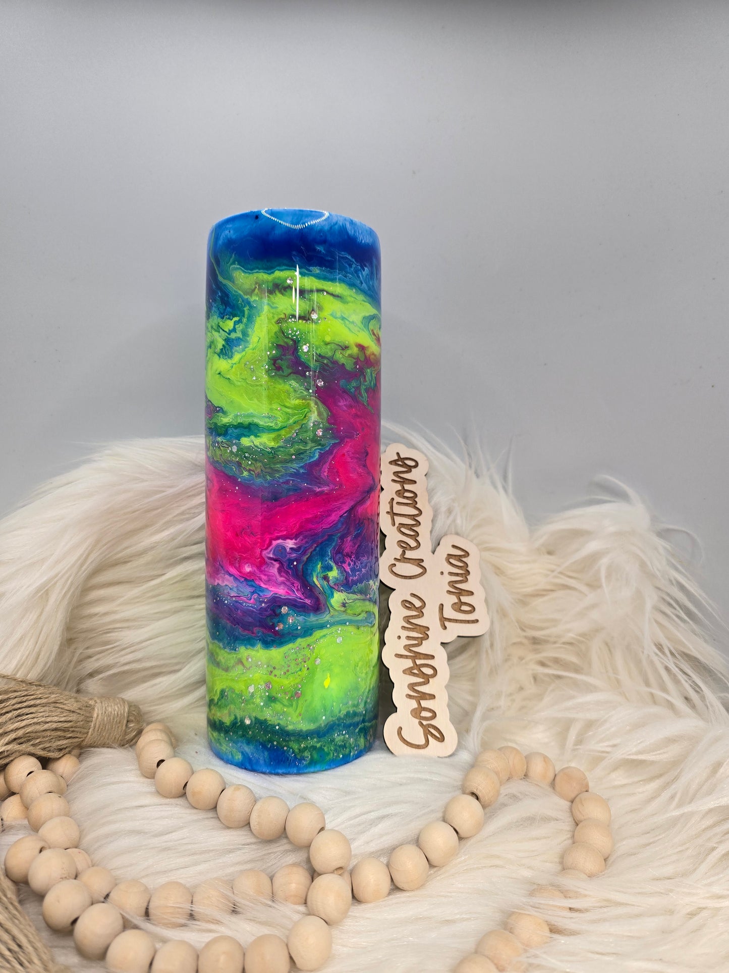 30oz Skinny- Neon glow fishmaker