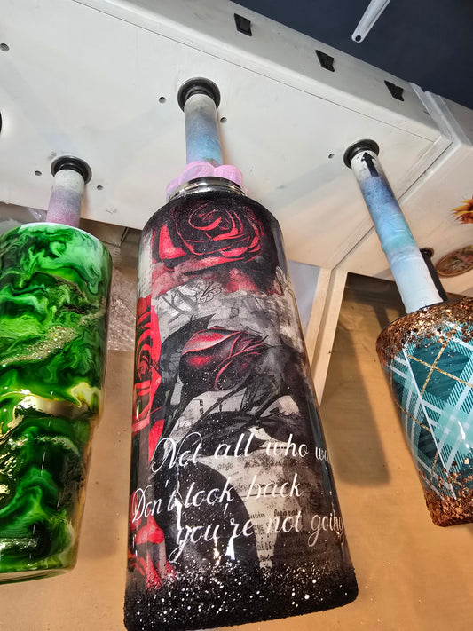 9/18/25 Tonia's Live Creations - 32oz Hydro Sport- Red Roses Not all who wonder are lost