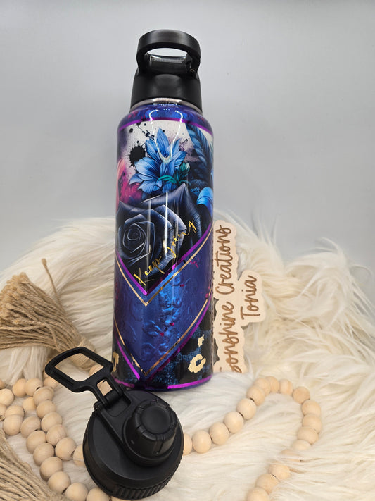 40oz Hydro Duo- Leopard foil mashup "Keep going"