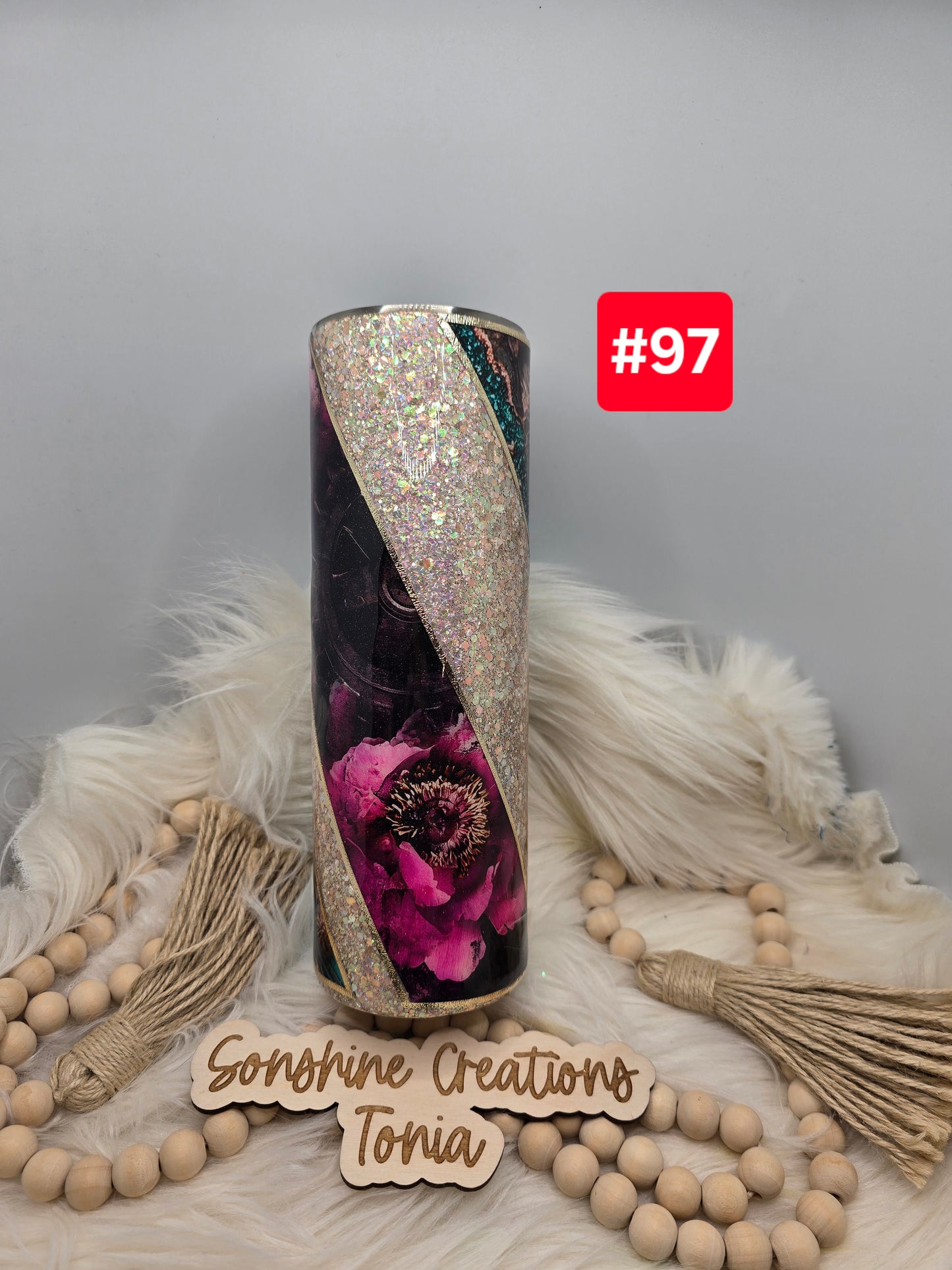 #97 Live Sale 3/15/2026 - 30oz Skinny- Pink, teal vinyl swirl
