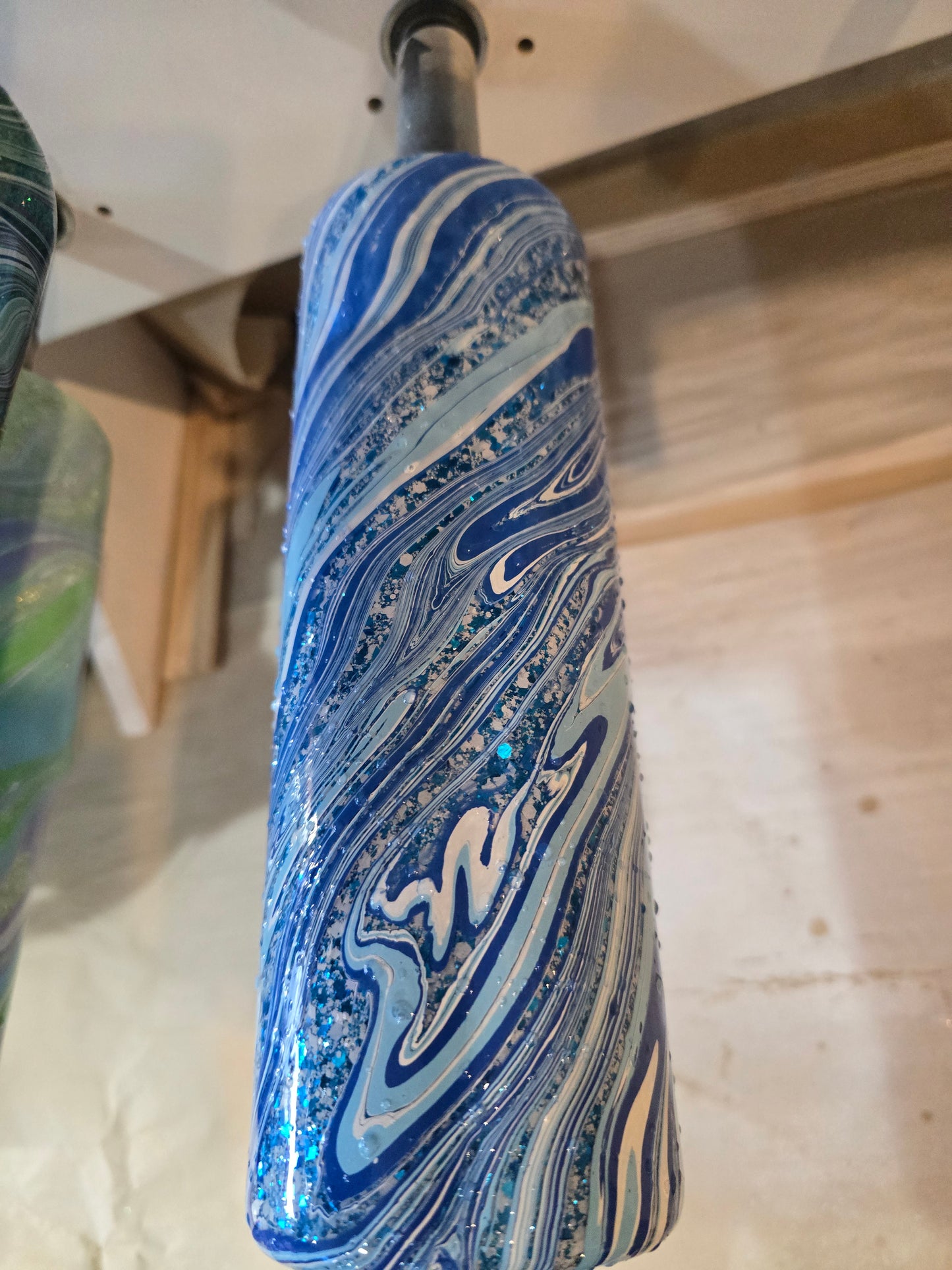 Live Hydrodipping base 9/03/26  11am cst- 30oz Skinny - Exclusive Blue & White Mix