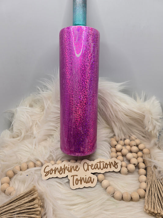 Live Hydrodipping base 1/16/26  10am cst live- 30oz Skinny- Fuchsia holographic foil