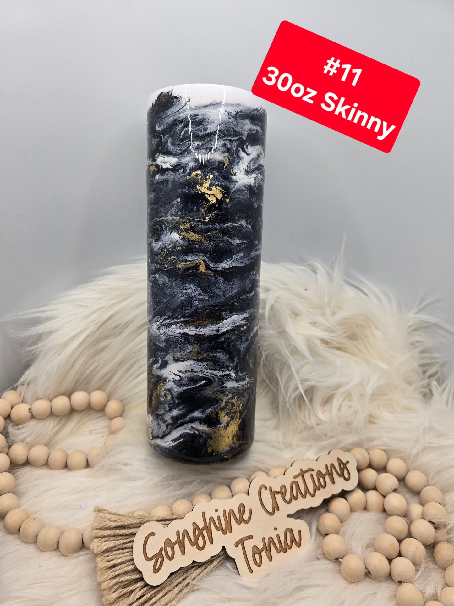 #11 Tonia's Live Creations - 30oz Skinny- Lion tattoo