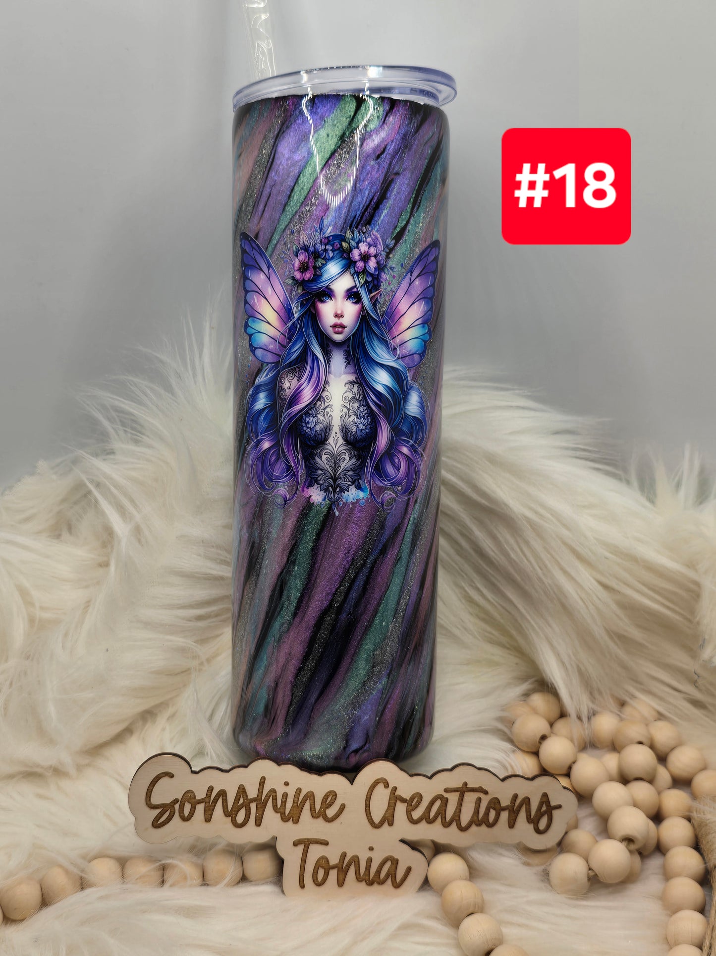 #18 Live Sale 2/01/2026 - 30oz Skinny- Purple fairy mica milkyway