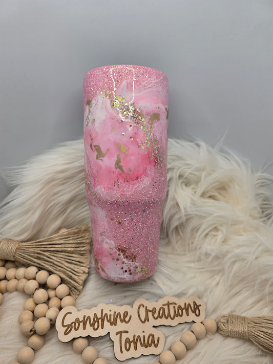 10/03/25 Tonia's Live Creations - 30oz Clipmate- Pink Gold Clouds (Can Add Decal)