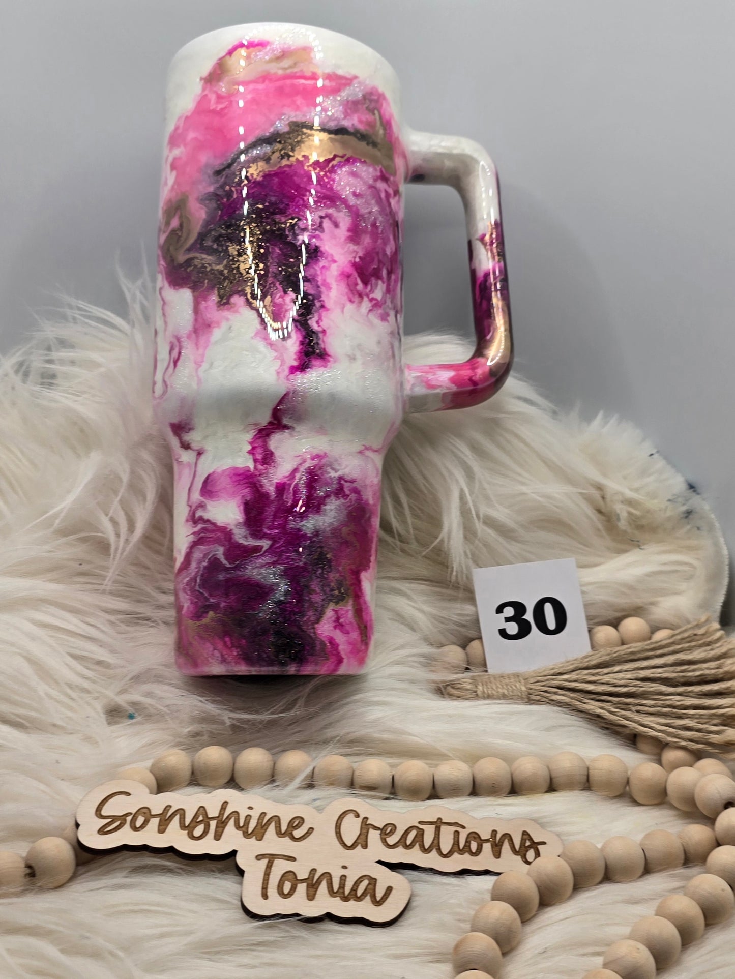 #30 Live Sale 5/31/2026 - 40oz Handle- Pink Marble