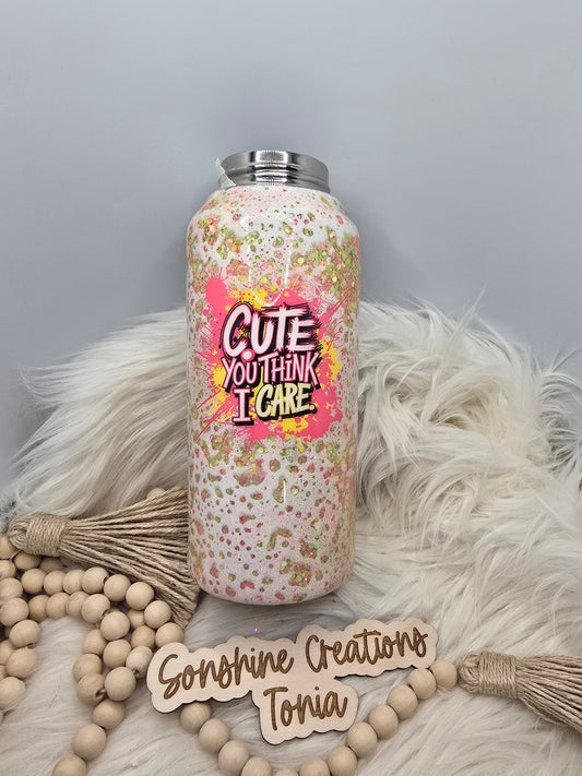 10/03/25 Tonia's Live Creations - 32oz Hydro Sport Duo- "Cute you think I care"