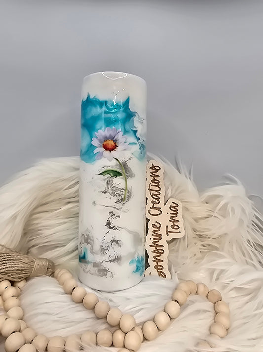 30oz Skinny- Glacier Daisey elegance