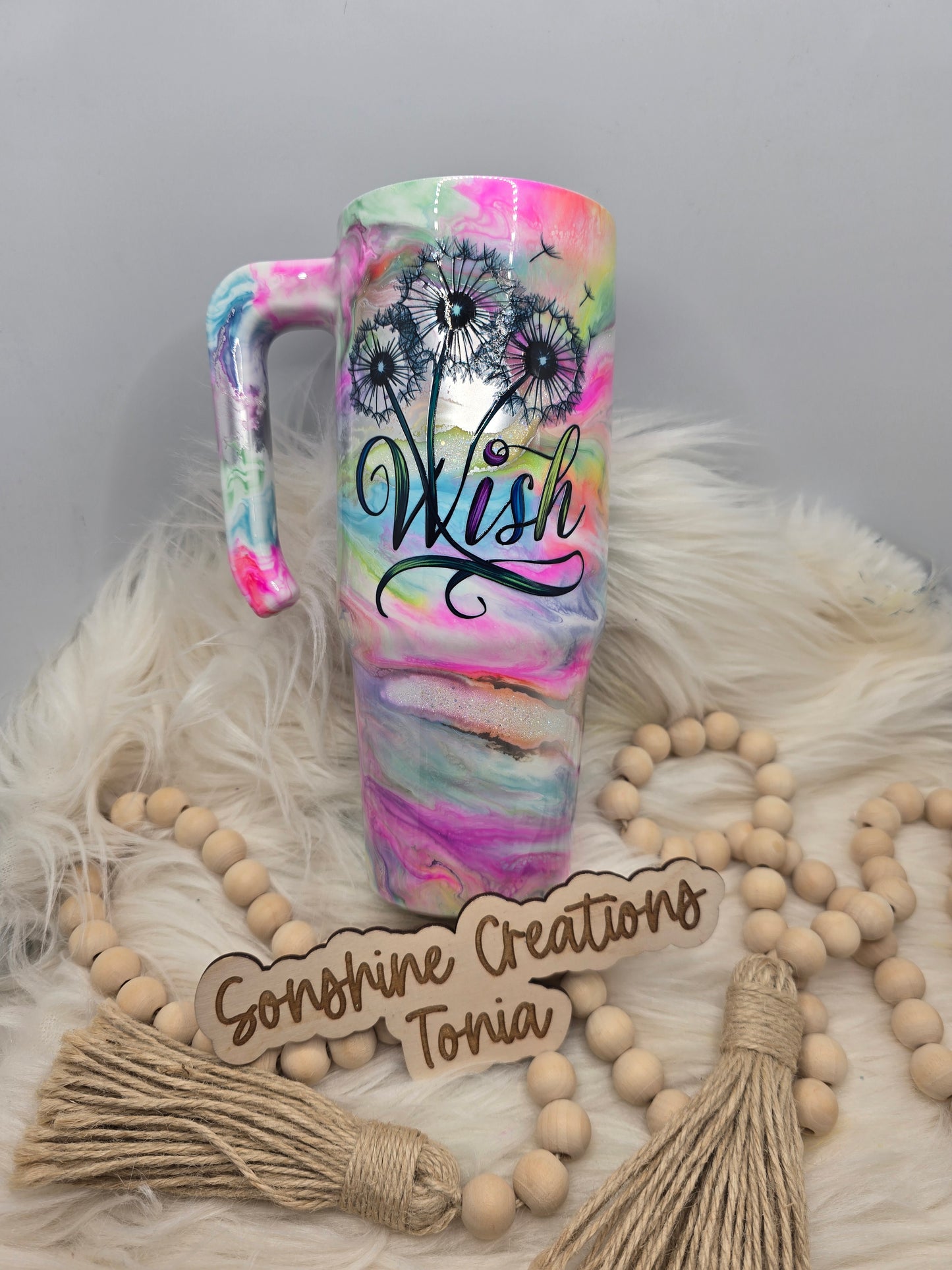30oz Grippy- Powder ink swirl - Wish