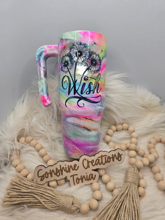 30oz Grippy- Powder ink swirl - Wish
