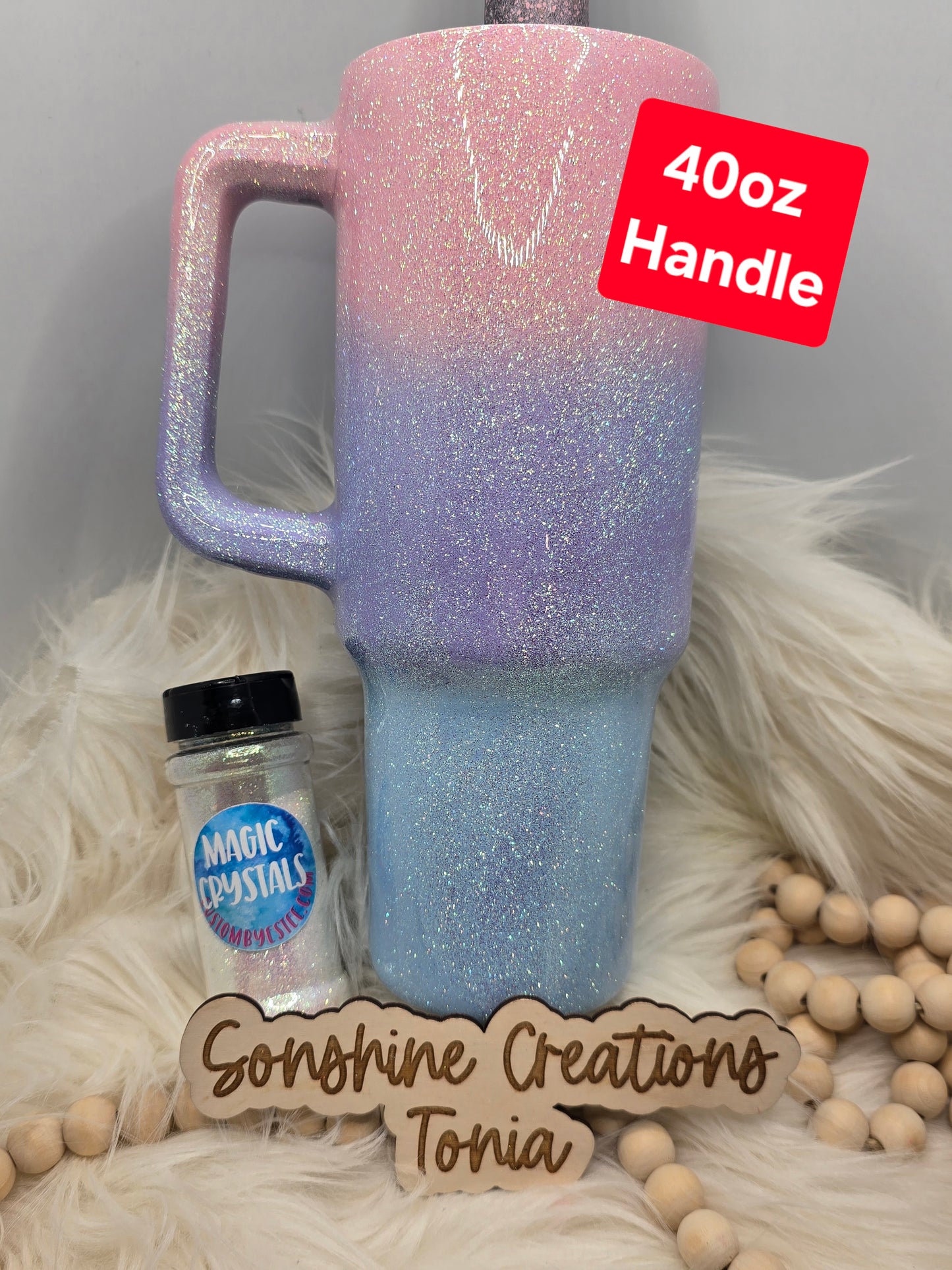1/08/26  10am cst live- Custom Thursday- 40oz Handle- CBE: Magic Crystals cheat ombre