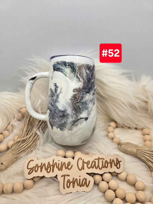 #52 Live Sale 3/15/2026 - 16oz Cofee mug- Ghost marble