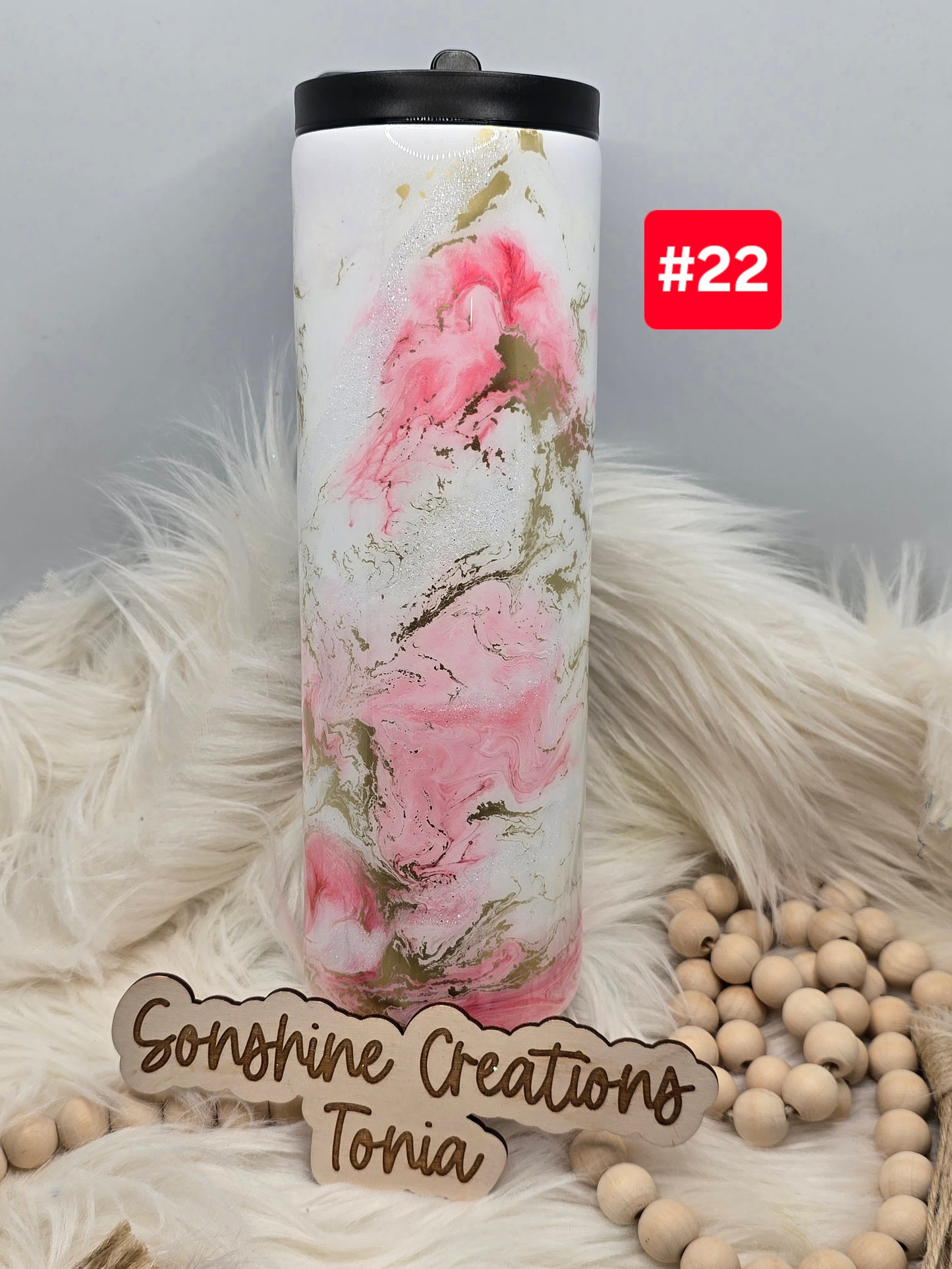 #22 Live Sale 2/01/2026 - 30oz Duo- White tiger tattoo- pink elegance