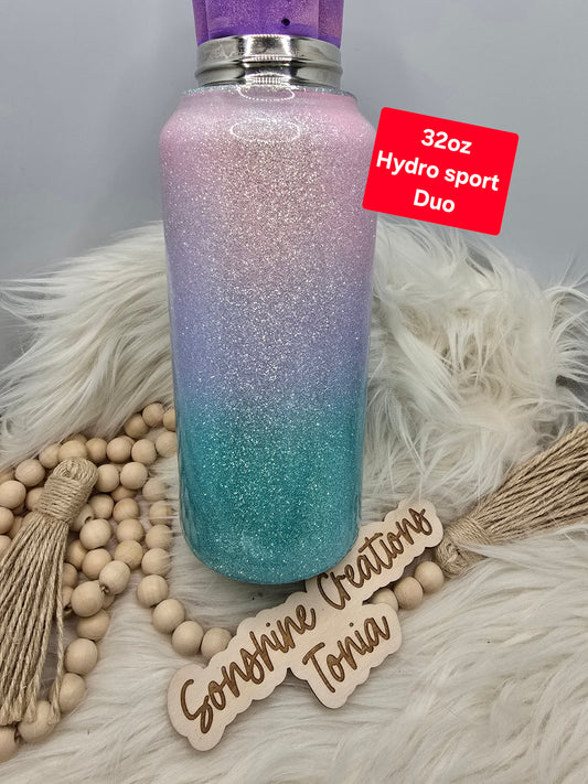 LIVE HYDRO DIP BASE 09/09/2025- 32oz Hydro Sport Duo- CBE: Magic Crystals ombre
