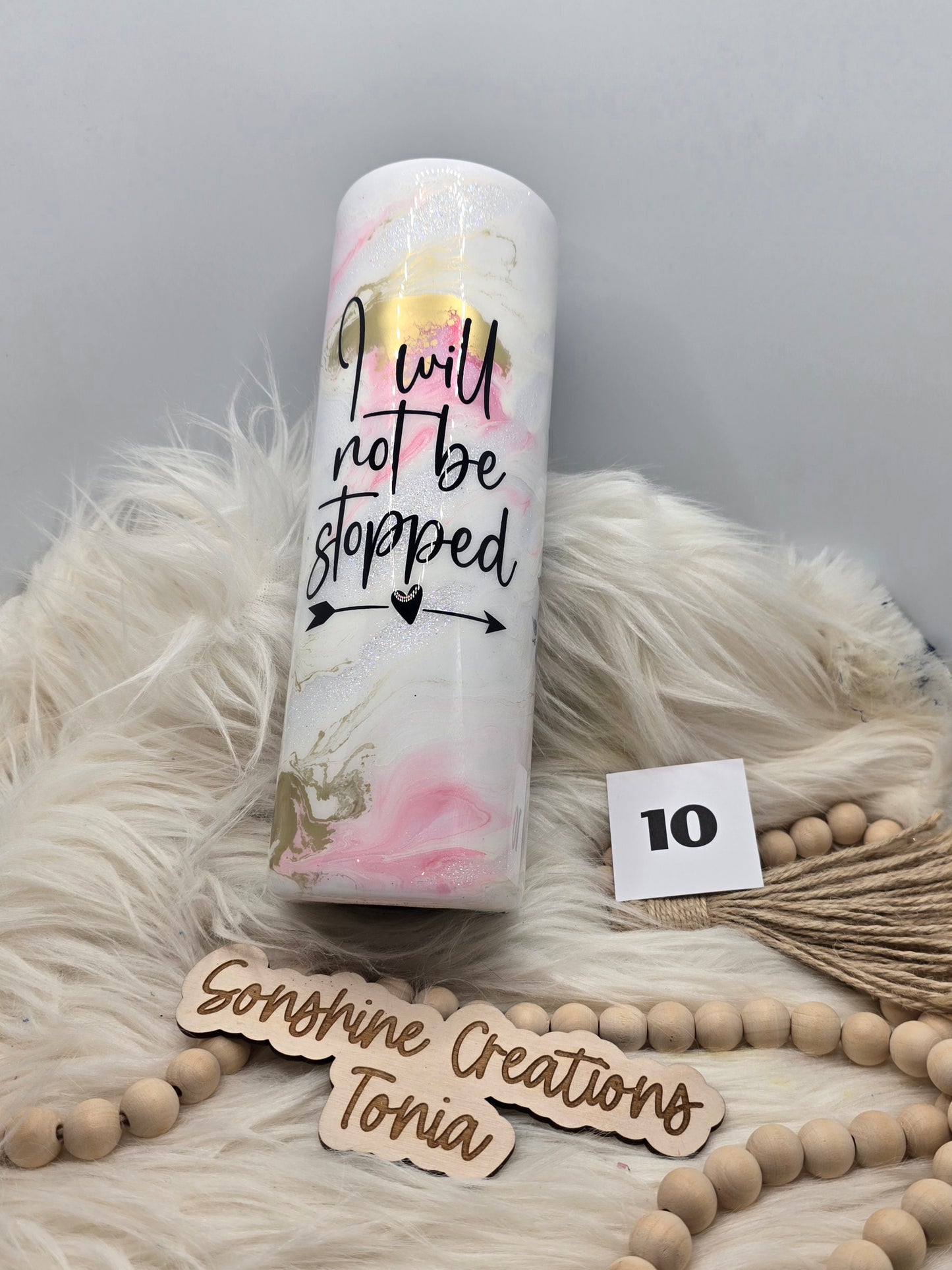 #10 Live Sale 5/31/2026 - 30oz Skinny- Girl tattoo- I will not be stopped