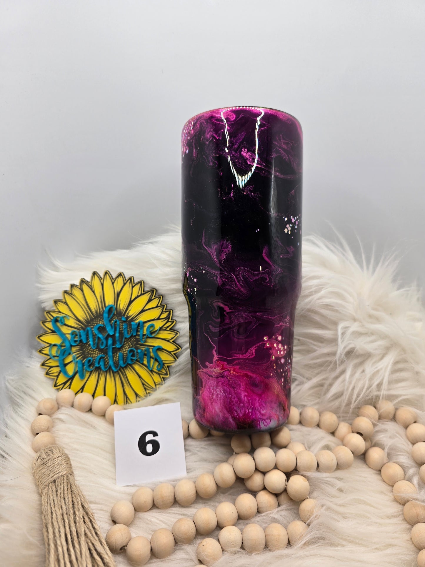 #6- 30oz Tri-sip- Pink passion- "You are enough"