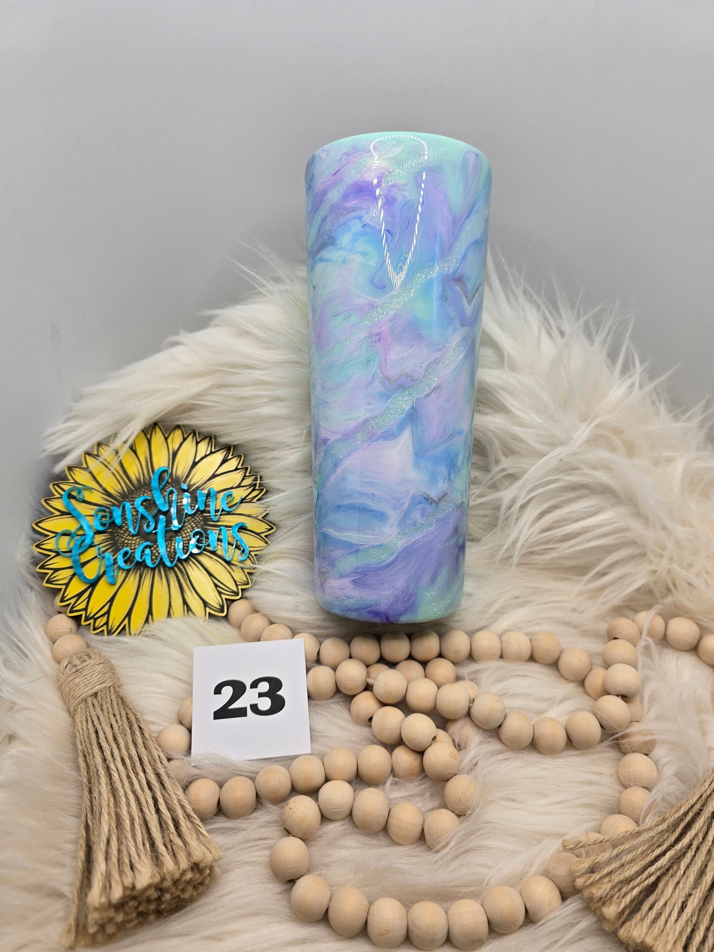 #23 - 24oz Dual Flip- Temp tattoo butterfly ink swirl